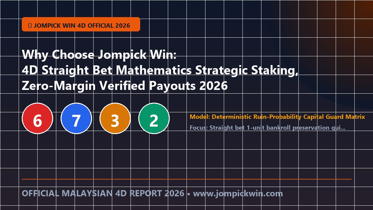 Why Choose Jompick Win: 4D Straight Bet Mathematics Direct Draw Telemetry, Transparent Paytables & Instant Ringgit Settlement 2026